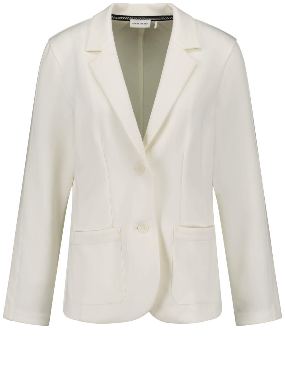 GERRY WEBER Collection - Blazer aus Jersey mit Rib-Details beige/weiß - Gr. - 48 von GERRY WEBER Collection