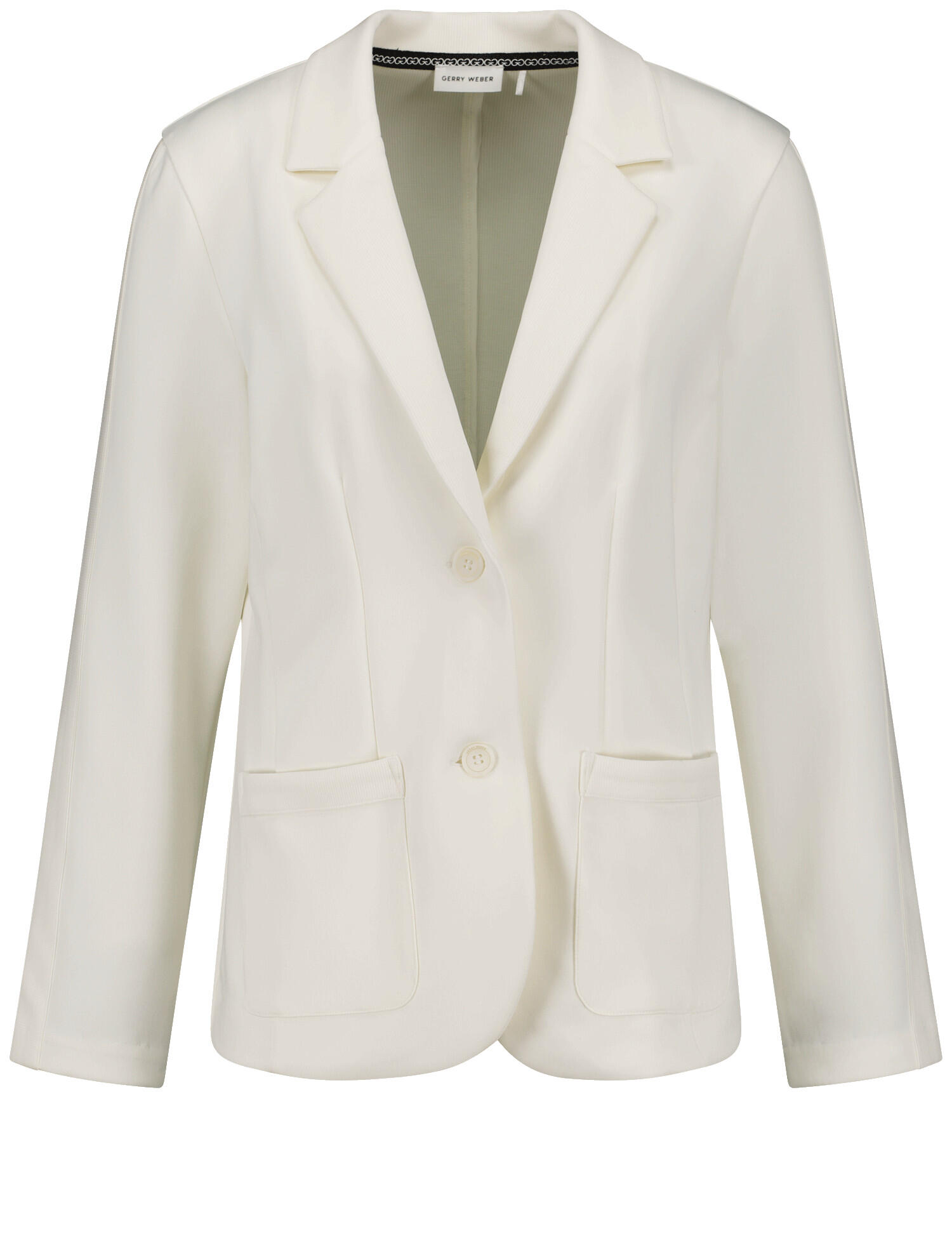 GERRY WEBER Collection - Blazer aus Jersey mit Rib-Details off-white - Gr. - 46 von GERRY WEBER Collection