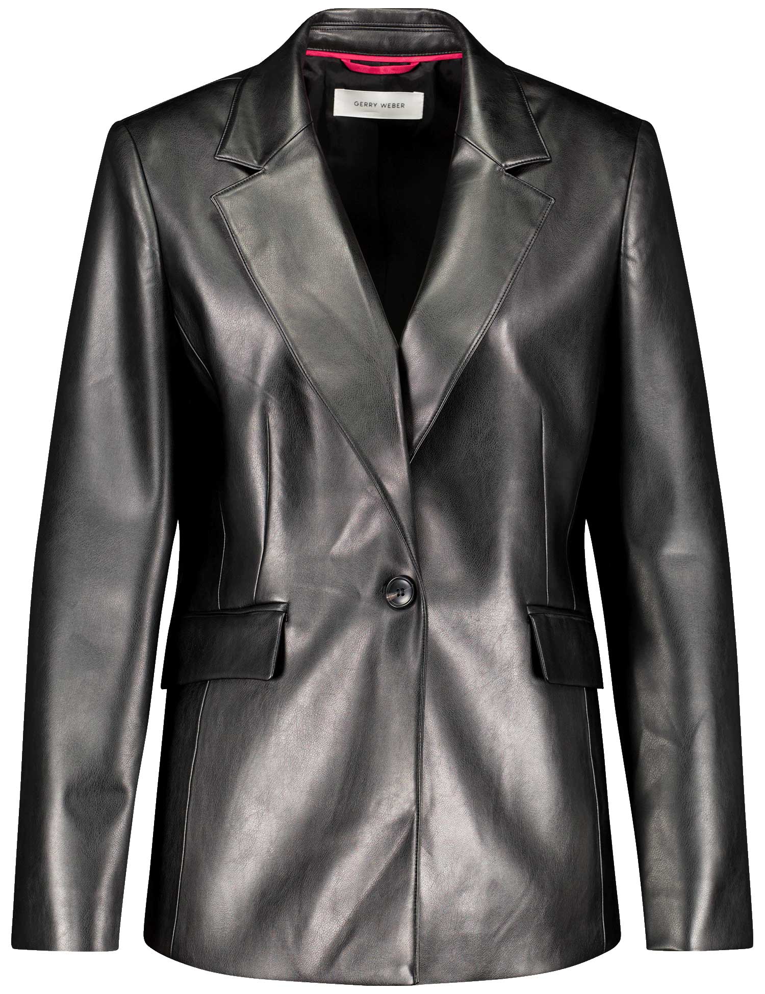 GERRY WEBER Collection - Blazer in Leder-Optik schwarz - Gr. - 44 von GERRY WEBER Collection