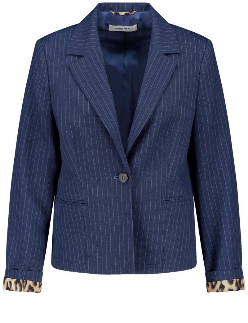 GERRY WEBER Collection - Blazer mit feinen Streifen blau - Gr. - 36 von GERRY WEBER Collection