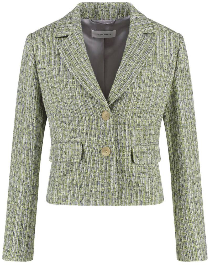 GERRY WEBER Collection - Blazerjacke in Bouclé grün - Gr. - 42 von GERRY WEBER Collection