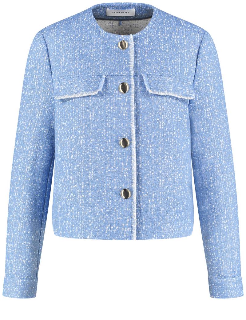 GERRY WEBER Collection - Blazerjacke in Tweedoptik bleu offwhite - Gr. - 48 von GERRY WEBER Collection