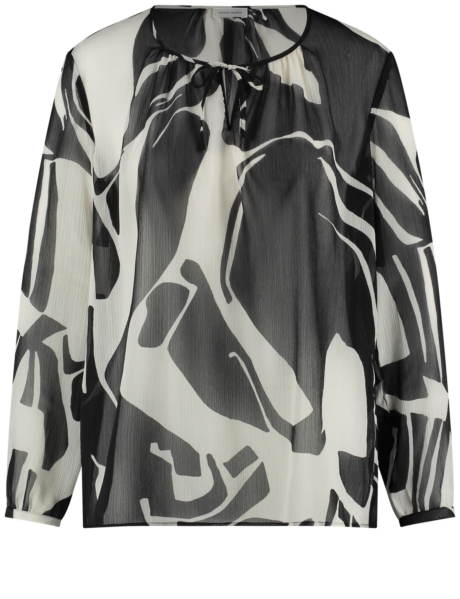 GERRY WEBER Collection - Bluse 1/1 Arm black/offwhite big graphic - Gr. - 44 von GERRY WEBER Collection