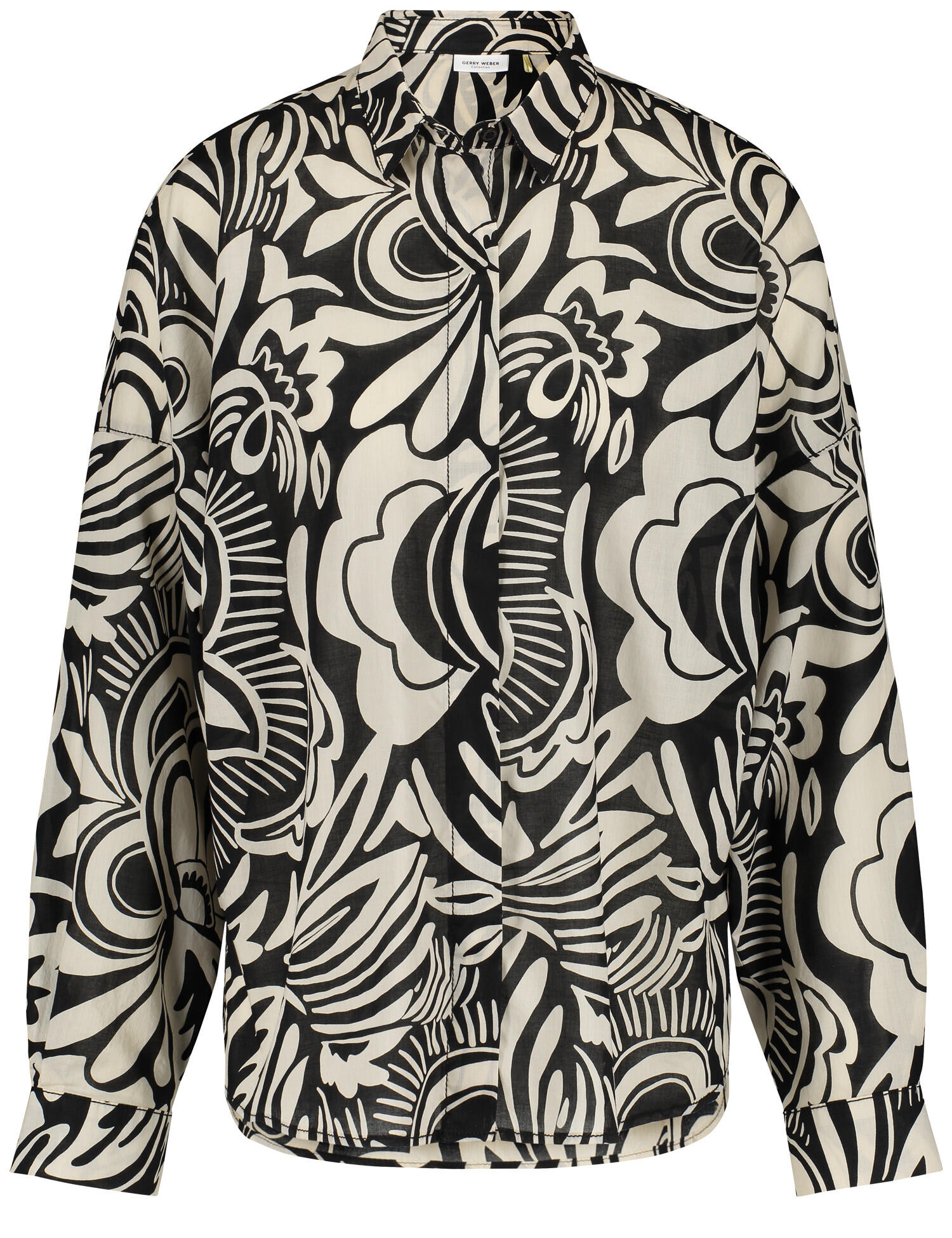 GERRY WEBER Collection - Bluse 1/1 Arm ecru/weiss/schwarz druck - Gr. - 38 von GERRY WEBER Collection