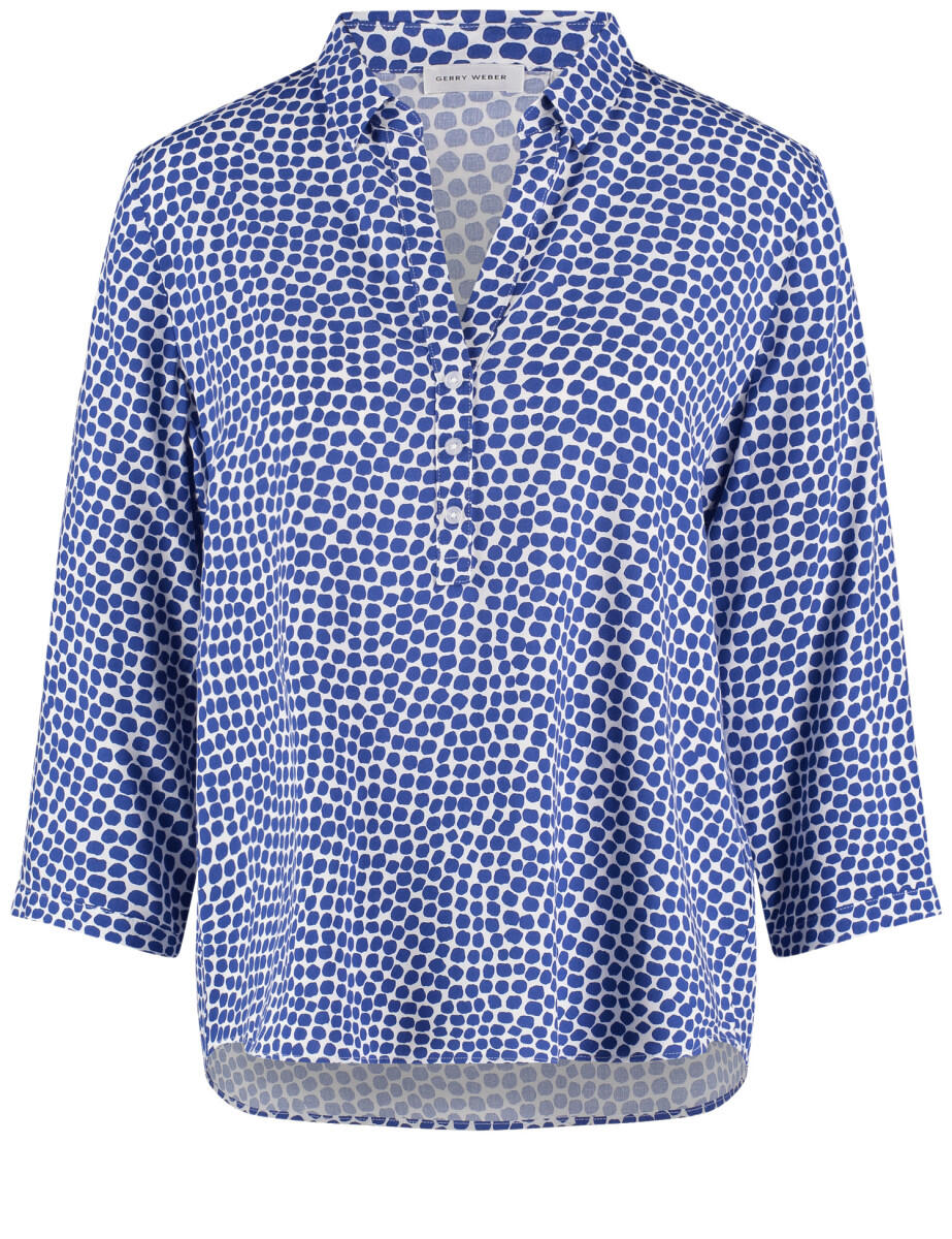 GERRY WEBER Collection - Bluse mit 3/4 Arm blau - Gr. - 38 von GERRY WEBER Collection
