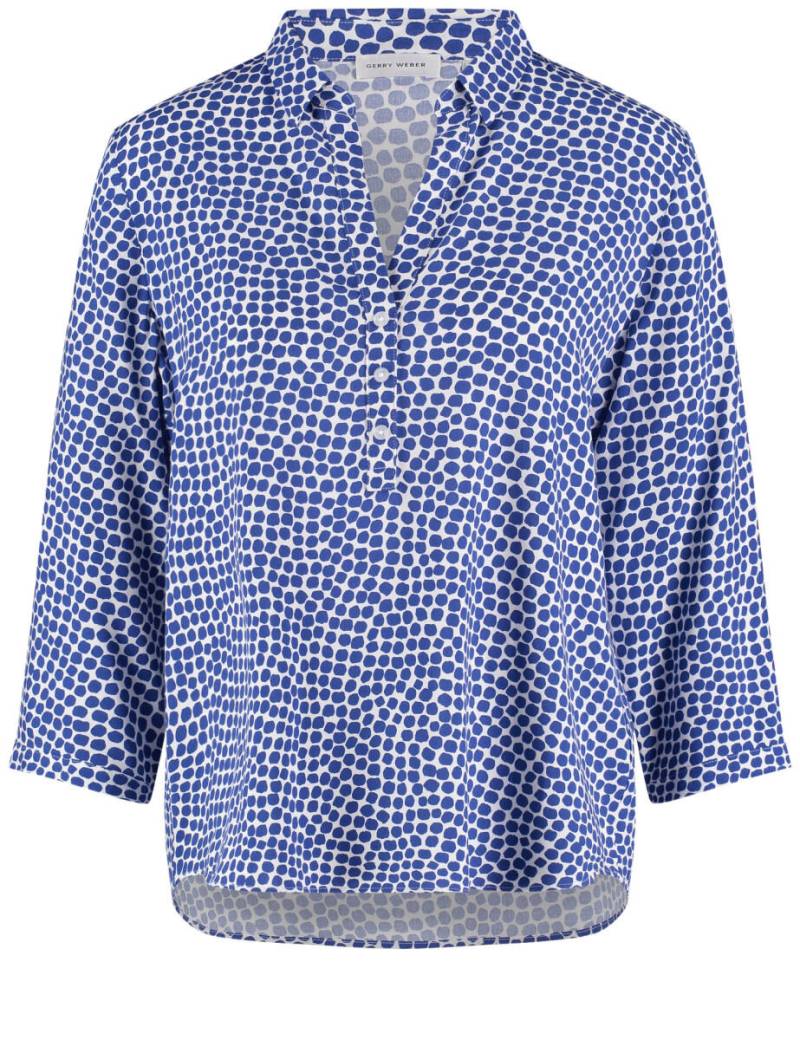 GERRY WEBER Collection - Bluse mit 3/4 Arm blau - Gr. - 38 von GERRY WEBER Collection