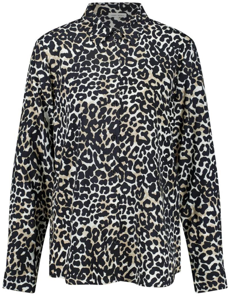 GERRY WEBER Collection - Bluse mit Leoprint schwarz - Gr. - 38 von GERRY WEBER Collection