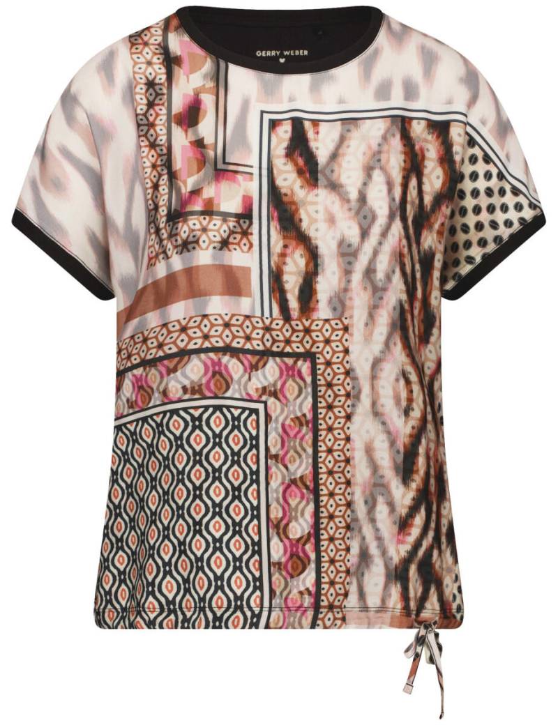 GERRY WEBER Collection - Bluse mit Materialpatch braun - Gr. - 38 von GERRY WEBER Collection