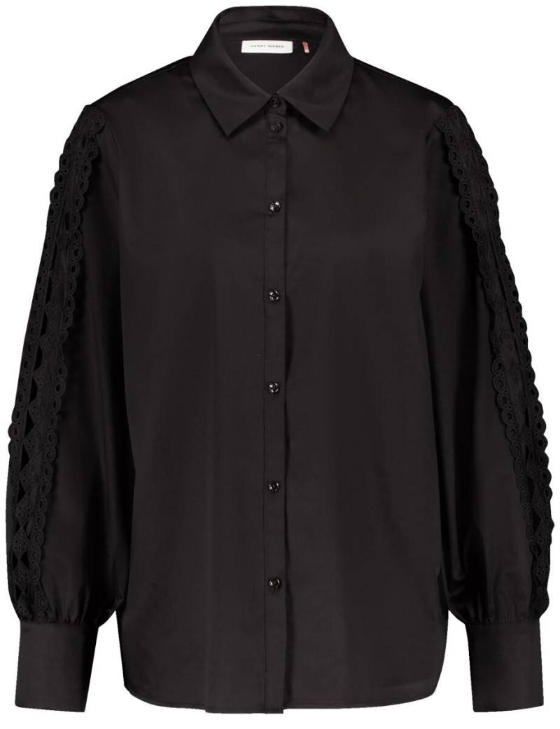GERRY WEBER Collection - Bluse mit Strickerei schwarz - Gr. - 40 von GERRY WEBER Collection