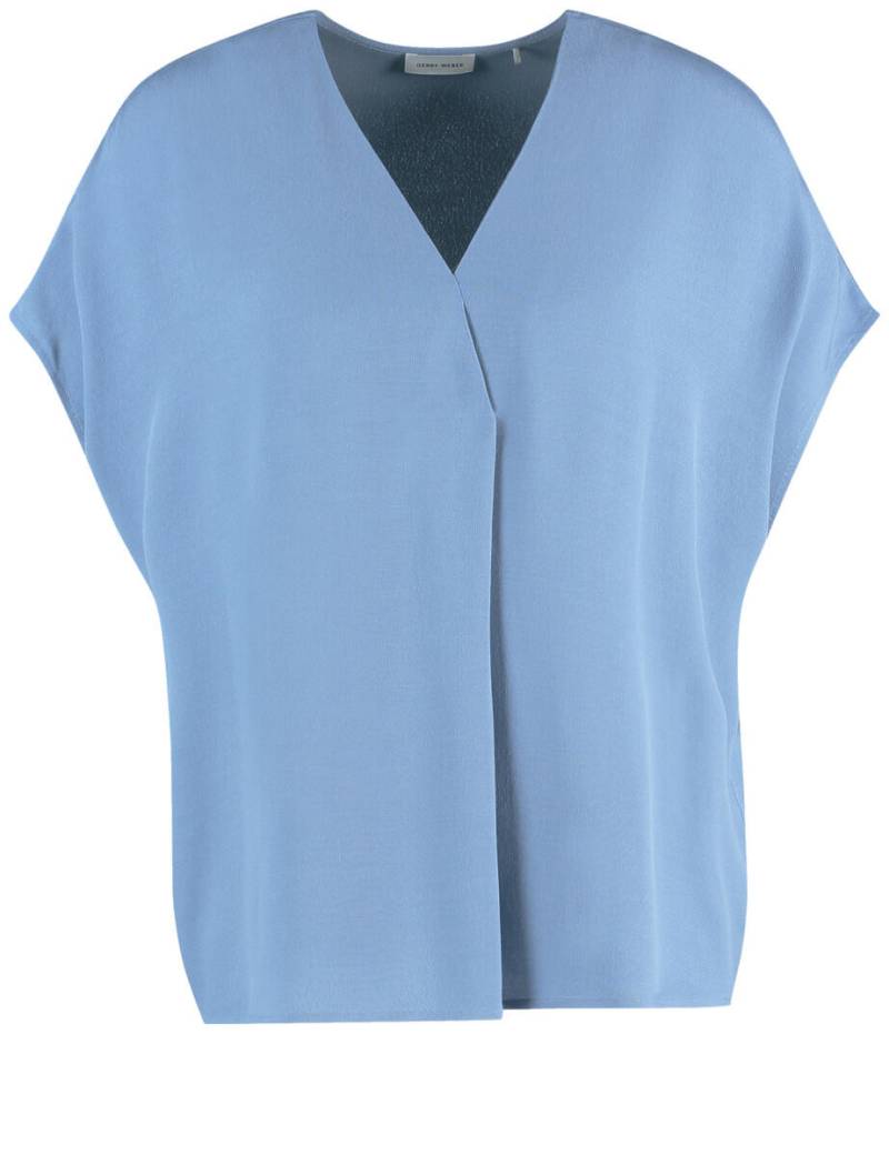 GERRY WEBER Collection - Blusenshirt mit Faltendetail blau - Gr. - 36 von GERRY WEBER Collection