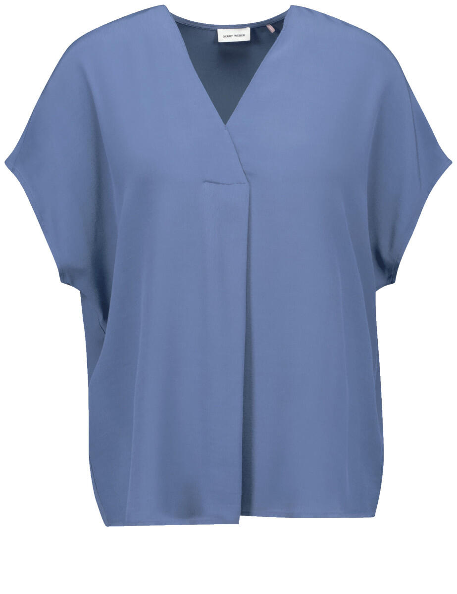 GERRY WEBER Collection - Blusenshirt mit Faltendetail blau - Gr. - 44 von GERRY WEBER Collection