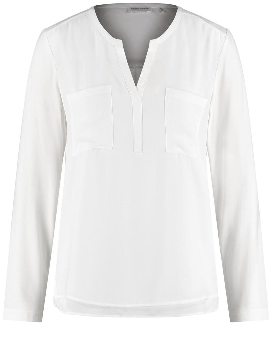 GERRY WEBER Collection - Blusenshirt mit Material-Patch weiß - Gr. - 36 von GERRY WEBER Collection