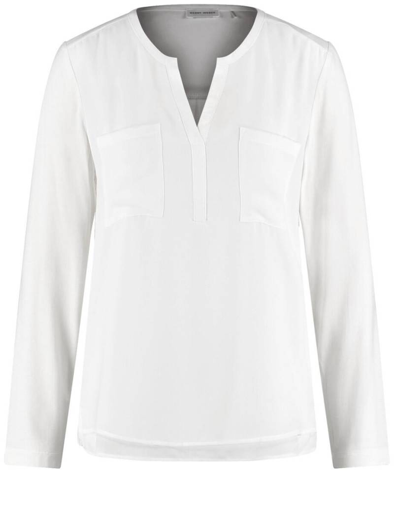 GERRY WEBER Collection - Blusenshirt mit Material-Patch weiß - Gr. - 40 von GERRY WEBER Collection