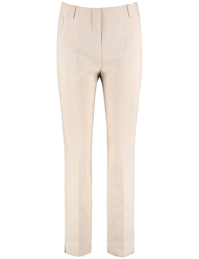 GERRY WEBER Collection - Bundlose Stretchhose mit Strukturoptik sandshell - Gr. - 46 von GERRY WEBER Collection
