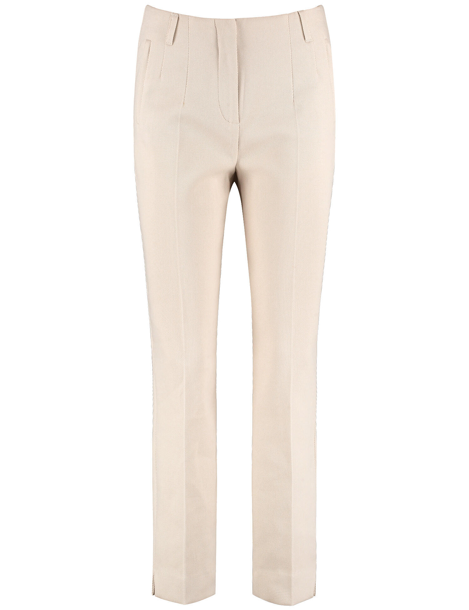 GERRY WEBER Collection - Bundlose Stretchhose mit Strukturoptik sandshell - Gr. - 48 von GERRY WEBER Collection