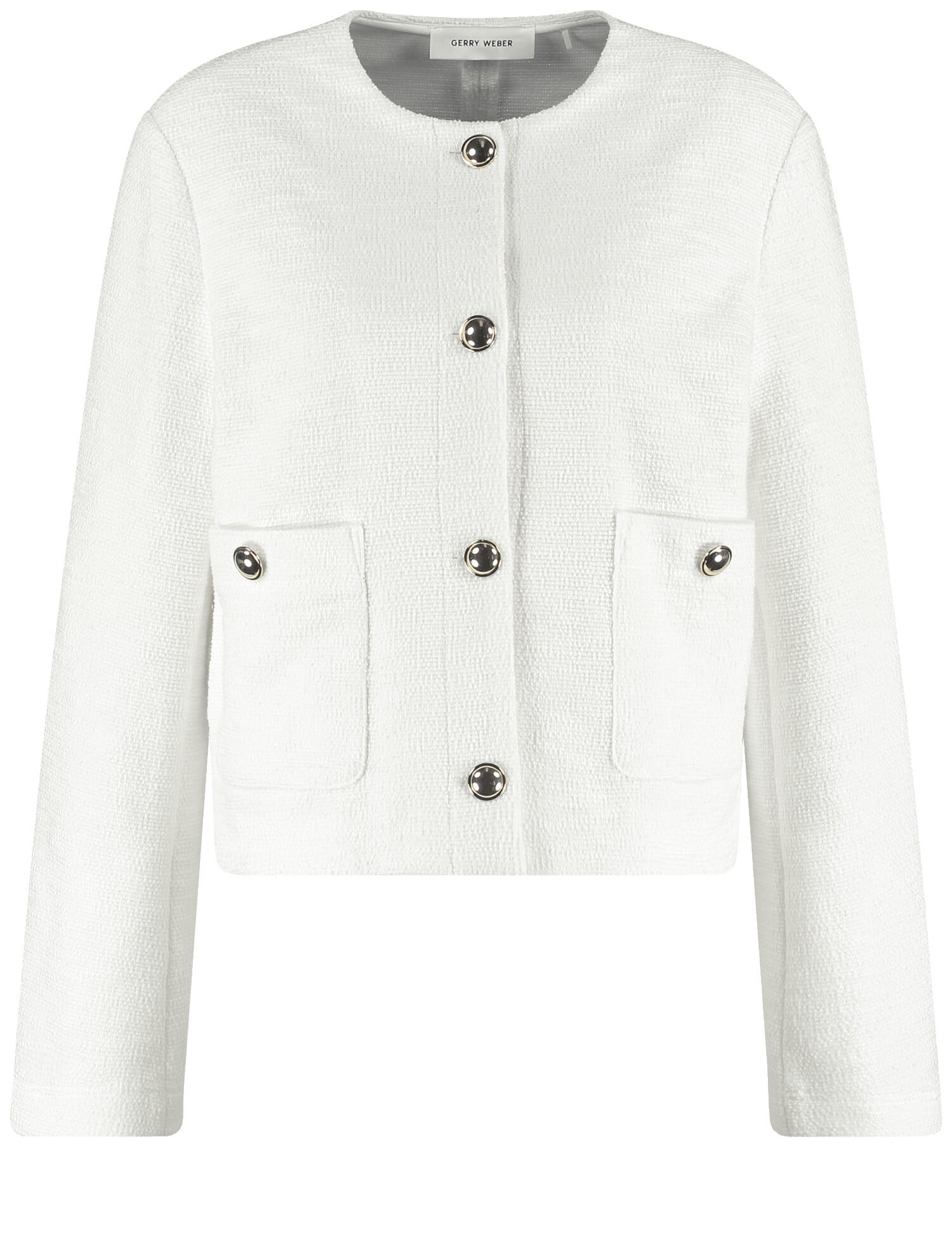 GERRY WEBER Collection - Elegante Blazerjacke mit Bouclé-Optik off-white - Gr. - 40 von GERRY WEBER Collection