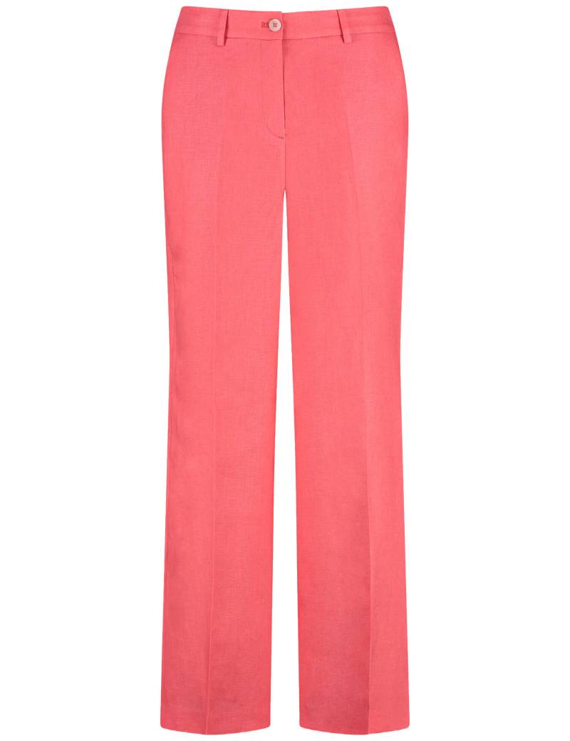 GERRY WEBER Collection - Elegante Leinenhose mit Bügelfalten rouge - Gr. - 46 von GERRY WEBER Collection