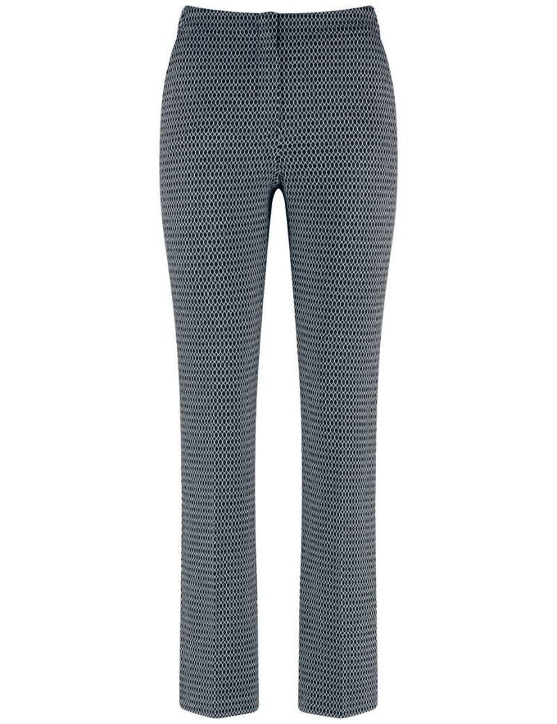 GERRY WEBER Collection - Elegante Stoffhose mit Wabenmuster schwarz - Gr. - 44 von GERRY WEBER Collection