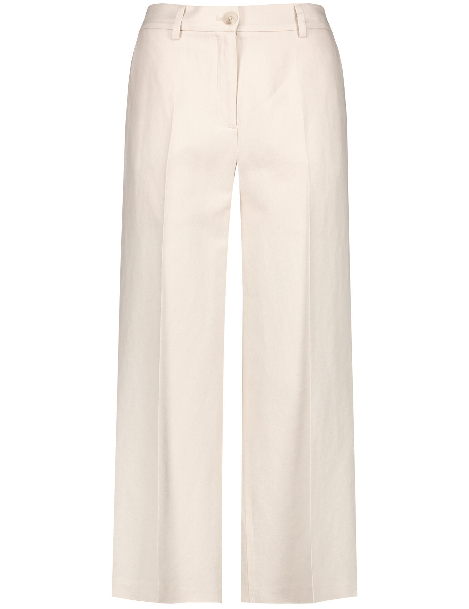 GERRY WEBER Collection - Elegante Twillhose mit Leinenanteil sandshell - Gr. - 38 von GERRY WEBER Collection