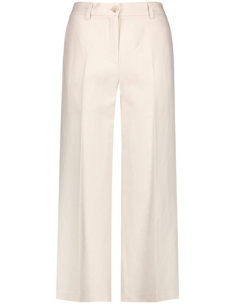 GERRY WEBER Collection - Elegante Twillhose mit Leinenanteil sandshell - Gr. - 42 von GERRY WEBER Collection