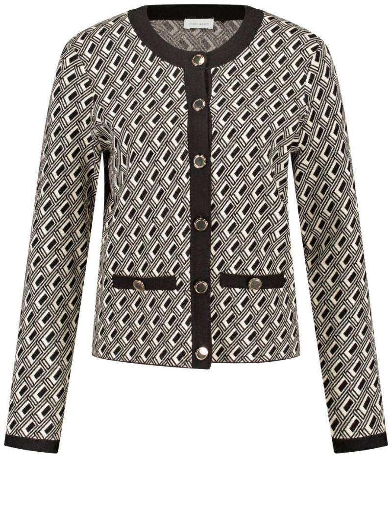 GERRY WEBER Collection - Eleganter Cardigan in Jacquard-Strick schwarz - Gr. - 42 von GERRY WEBER Collection