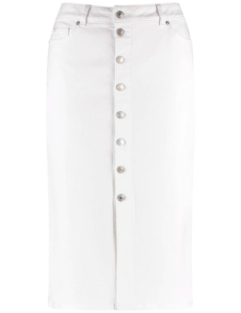 GERRY WEBER Collection - Figurbetonter Jeansrock mit Knopfleiste beige/weiß - Gr. - 36 von GERRY WEBER Collection