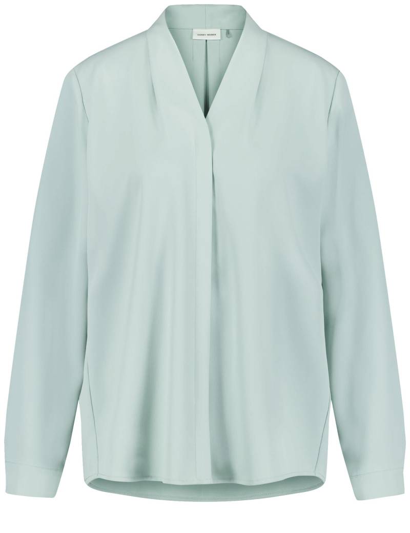 GERRY WEBER Collection - Fließende Bluse mit dekorativen Falten mint - Gr. - 40 von GERRY WEBER Collection