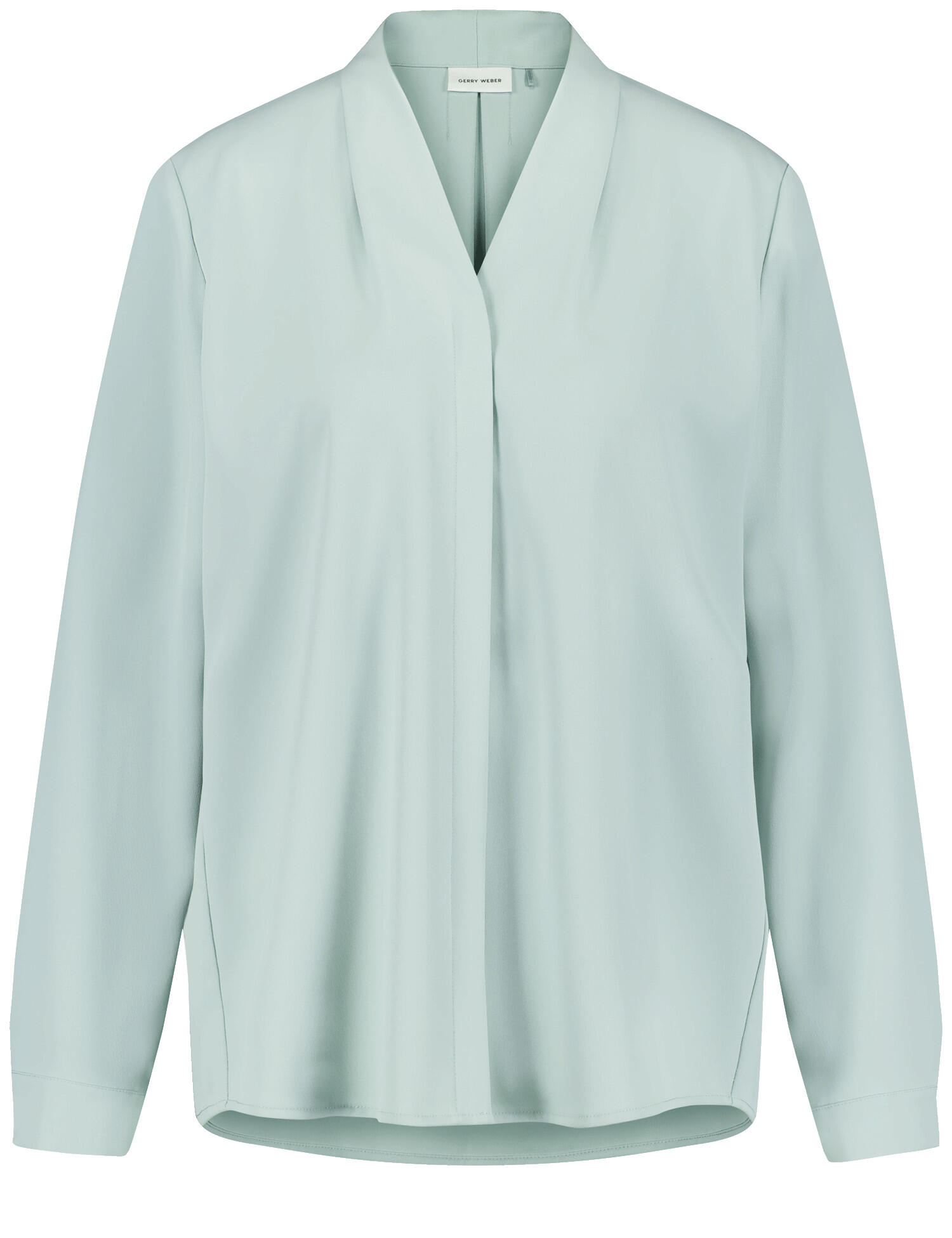 GERRY WEBER Collection - Fließende Bluse mit dekorativen Falten mint - Gr. - 44 von GERRY WEBER Collection