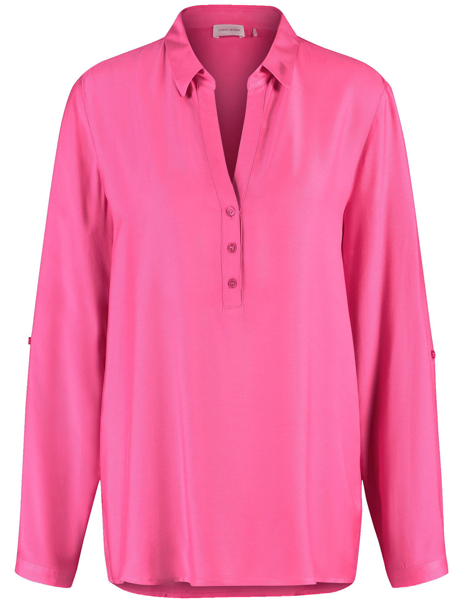GERRY WEBER Collection - Fließende Langarmbluse mit Armriegel pink - Gr. - 48 von GERRY WEBER Collection