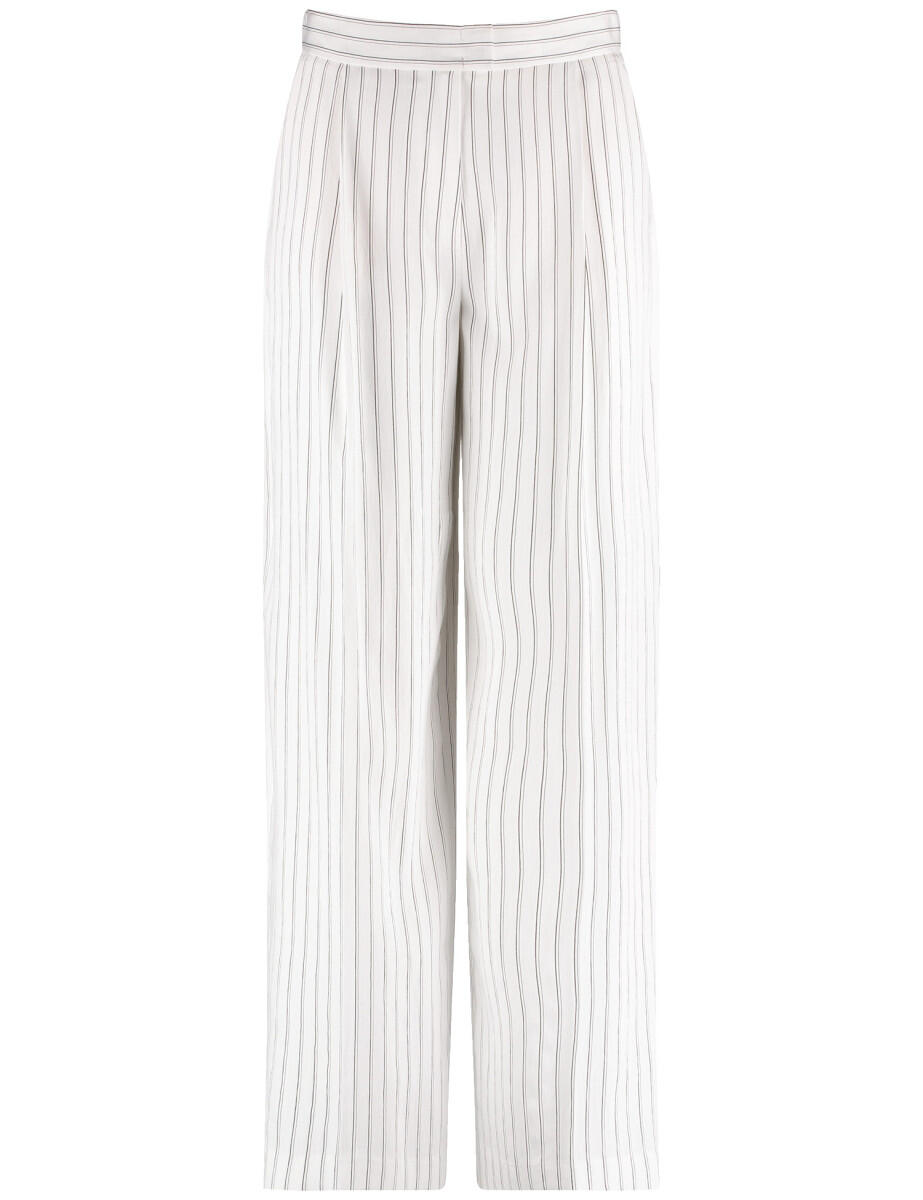 GERRY WEBER Collection - Fließende Stoffhose mit Nadelstreifen beige/weiß - Gr. - 42 von GERRY WEBER Collection