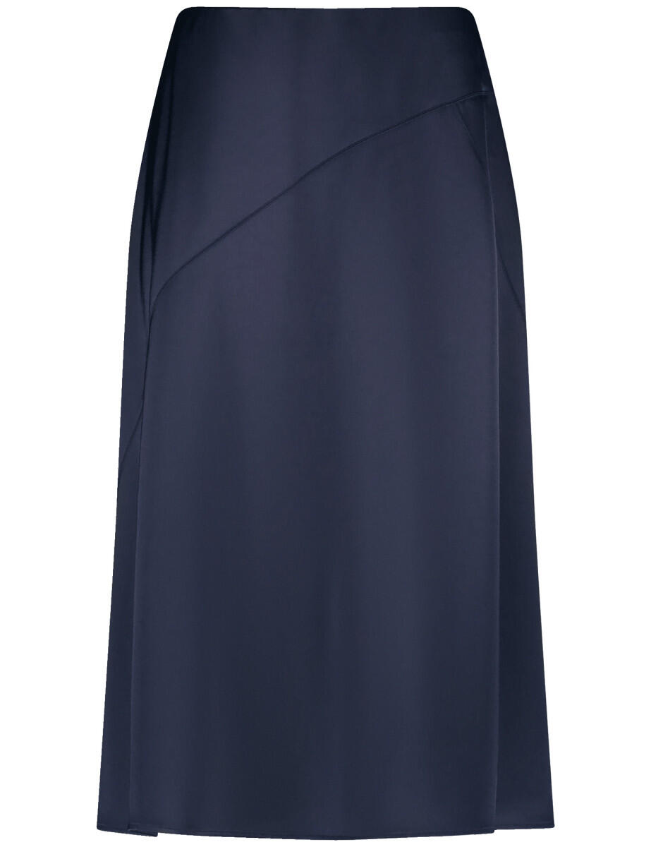 GERRY WEBER Collection - Fließender A-Linien-Rock aus Satin blau - Gr. - 44 von GERRY WEBER Collection