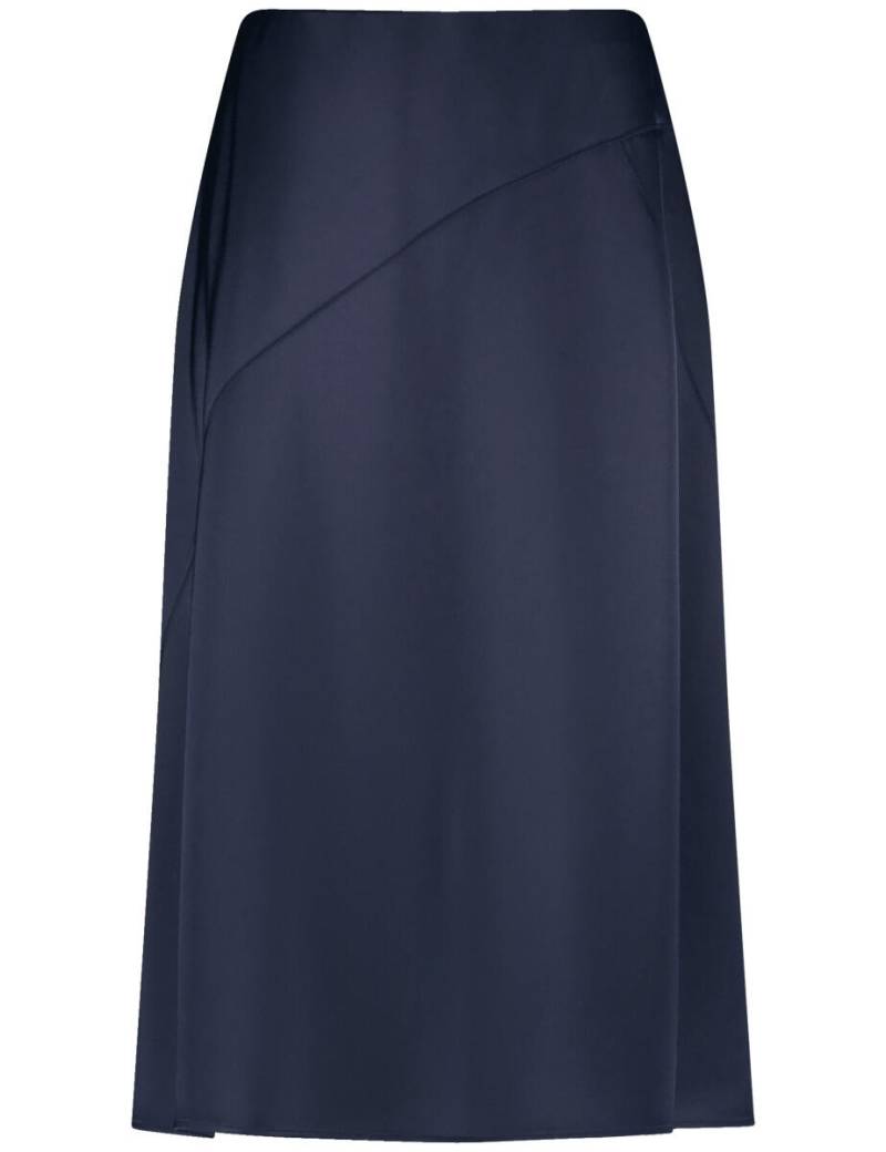 GERRY WEBER Collection - Fließender A-Linien-Rock aus Satin blau - Gr. - 48 von GERRY WEBER Collection