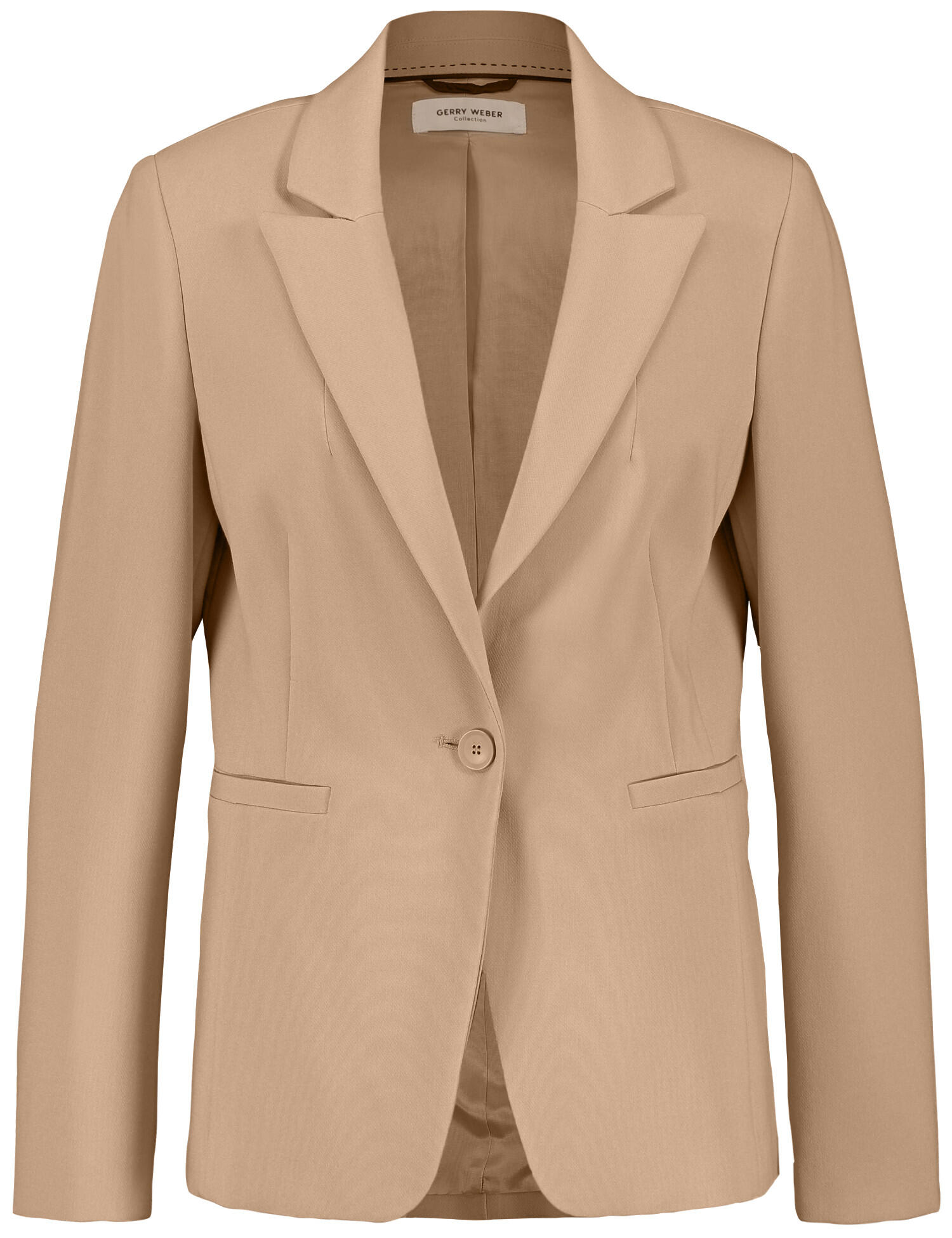 GERRY WEBER Collection - Fließender Blazer mit Stretchkomfort sand - Gr. - 42 von GERRY WEBER Collection