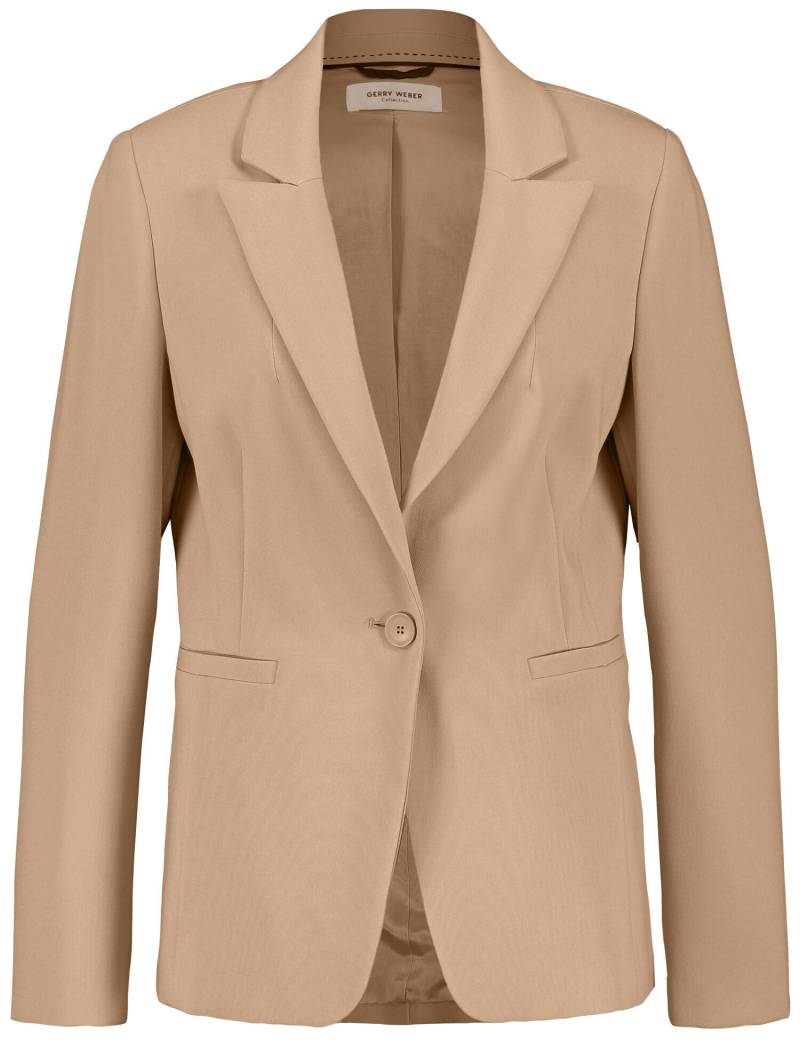 GERRY WEBER Collection - Fließender Blazer mit Stretchkomfort sand - Gr. - 42 von GERRY WEBER Collection