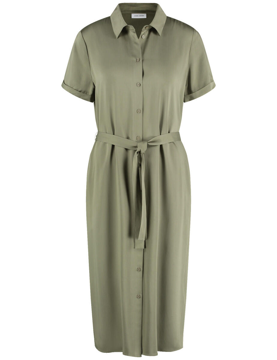 GERRY WEBER Collection - Fließendes Blusenkleid mit Taillenband grün - Gr. - 42 von GERRY WEBER Collection
