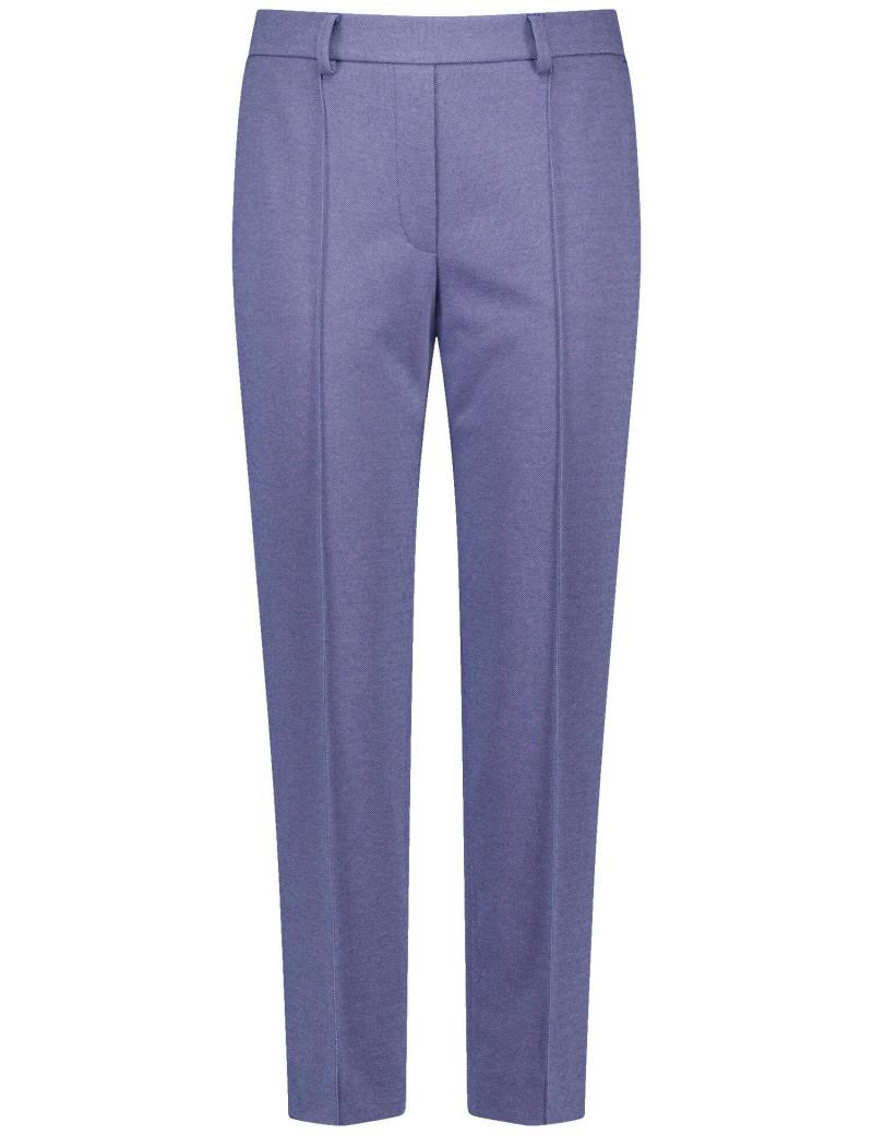 GERRY WEBER Collection - HOSE FREIZEIT VERKUE lake blue offwhite gemustert - Gr. - 38 von GERRY WEBER Collection