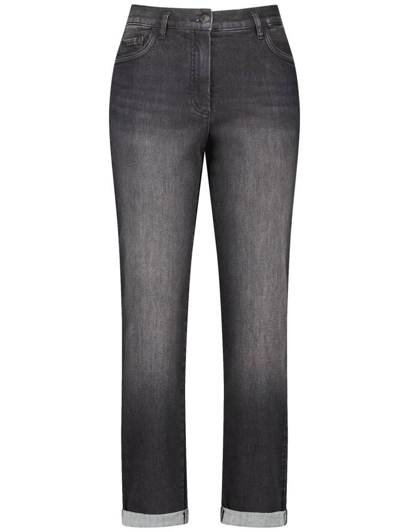 GERRY WEBER Collection - HOSE JEANS VERKUERZT schwarz mit use - Gr. - 38 von GERRY WEBER Collection