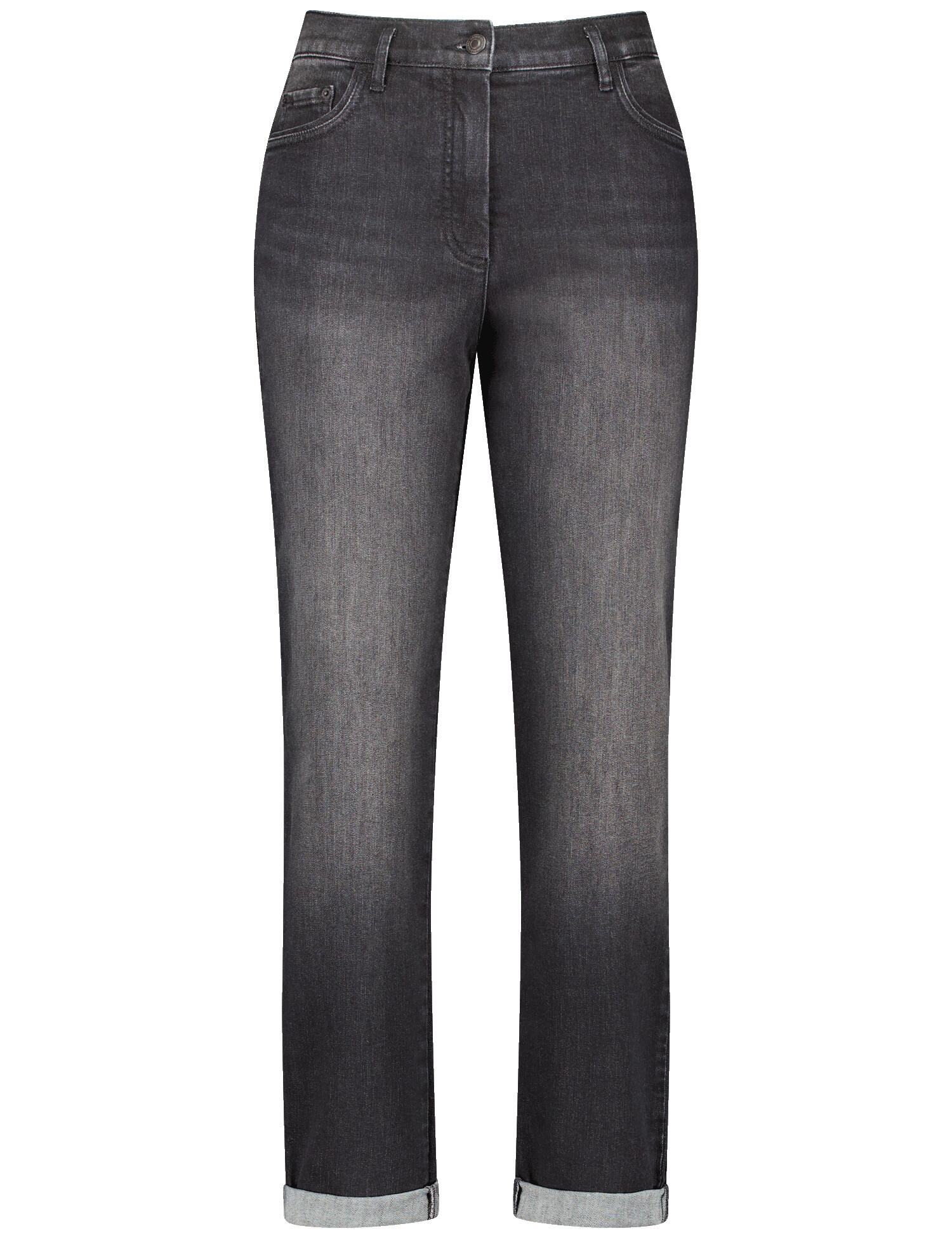 GERRY WEBER Collection - HOSE JEANS VERKUERZT schwarz mit use - Gr. - 42 von GERRY WEBER Collection