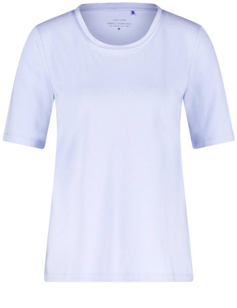GERRY WEBER Collection - Halbarmshirt mit Chiffonblende blau - Gr. - 42 von GERRY WEBER Collection