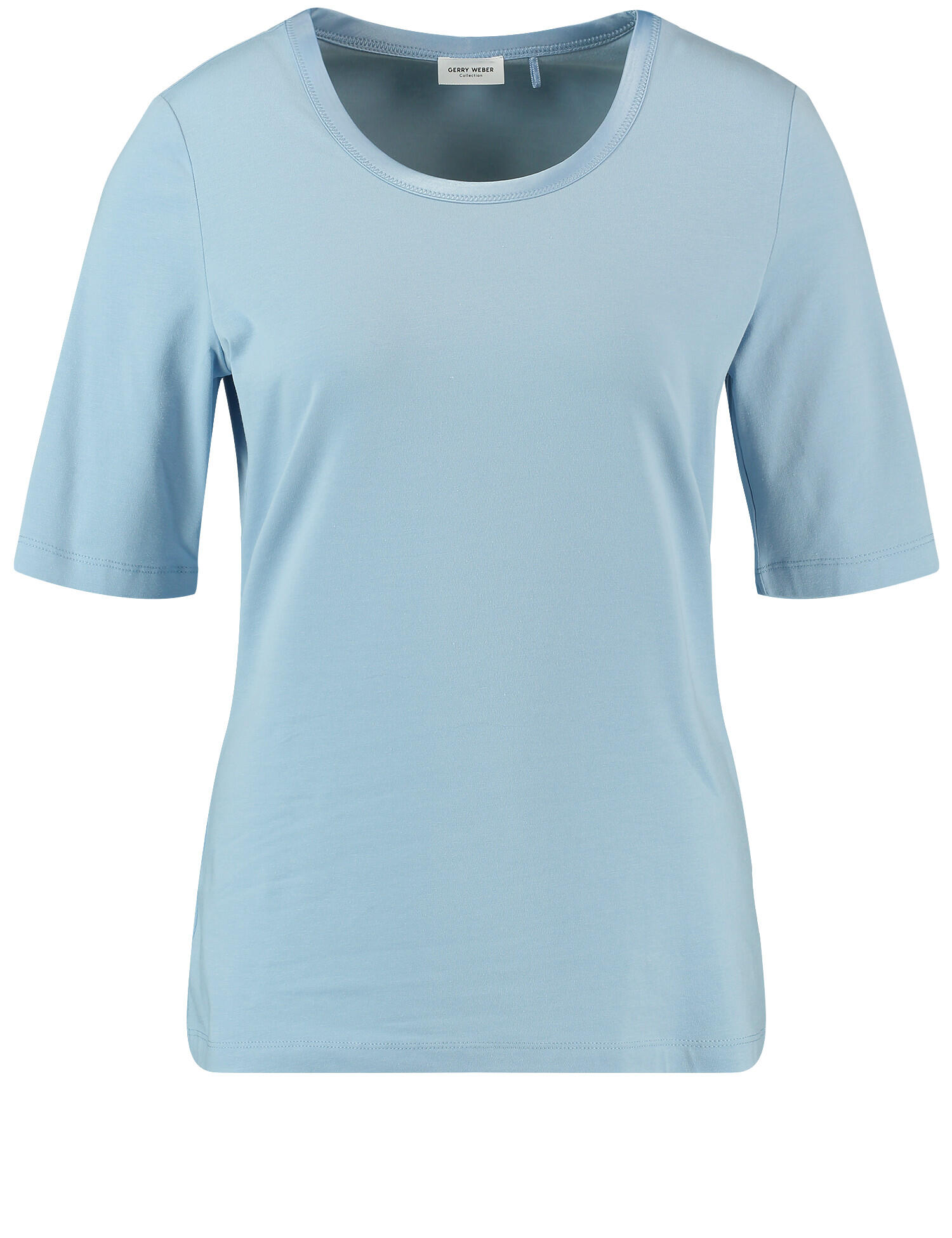 GERRY WEBER Collection - Halbarmshirt mit Satin-Detail aqua-2 - Gr. - 48 von GERRY WEBER Collection