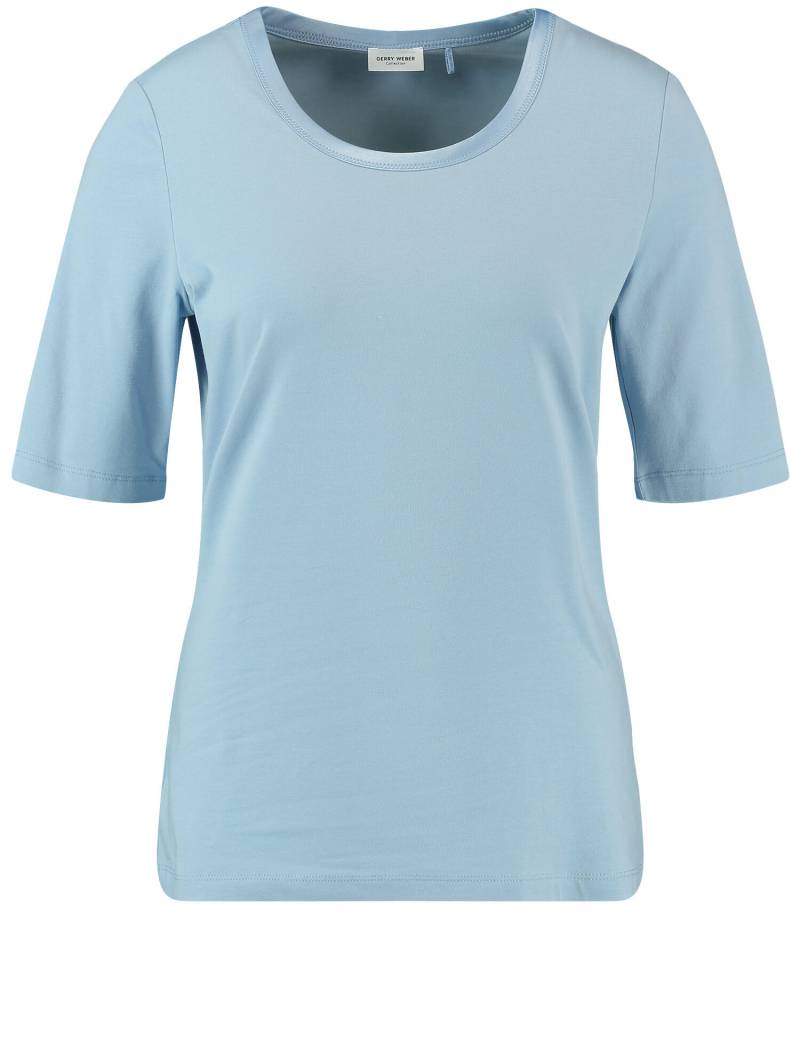 GERRY WEBER Collection - Halbarmshirt mit Satin-Detail aqua-2 - Gr. - 48 von GERRY WEBER Collection
