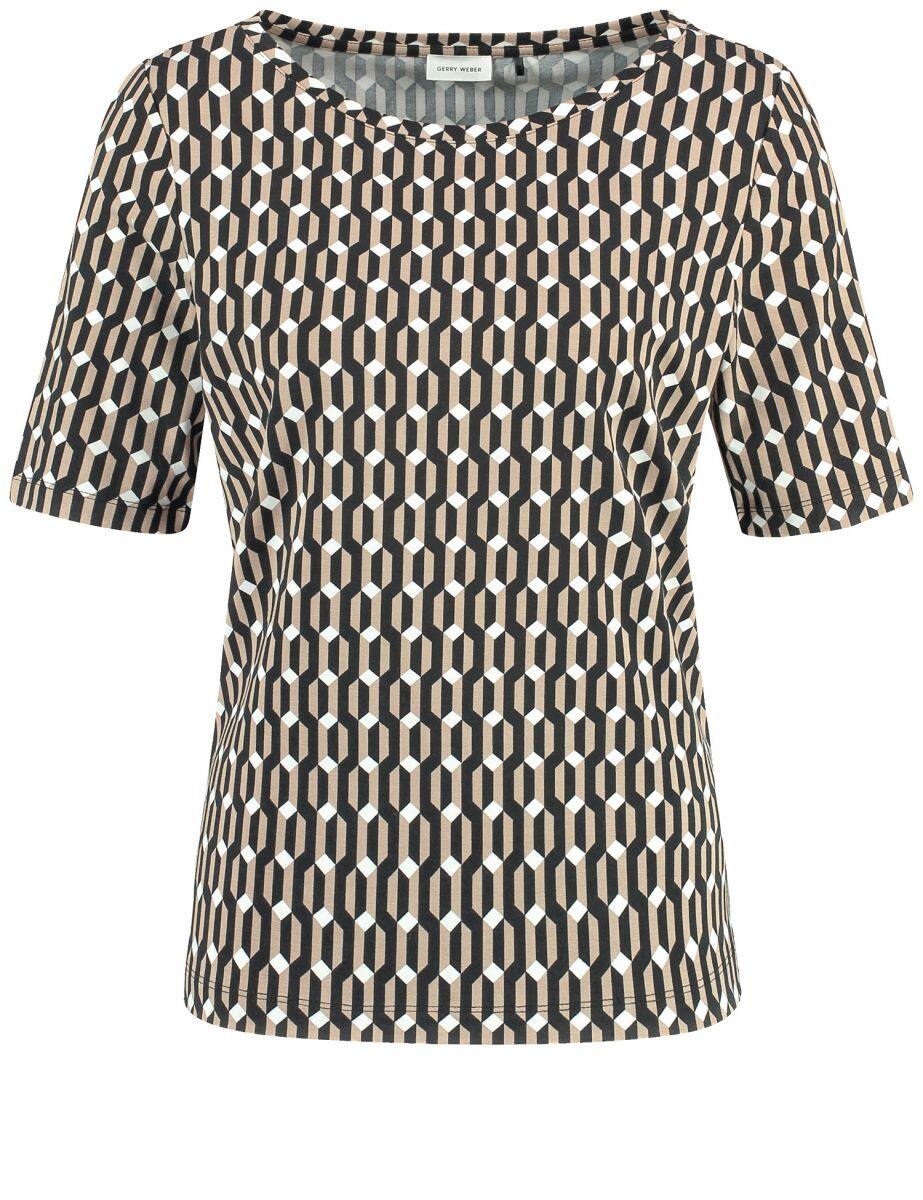 GERRY WEBER Collection - Halbarmshirt mit Stretchkomfort beige - Gr. - 40 von GERRY WEBER Collection