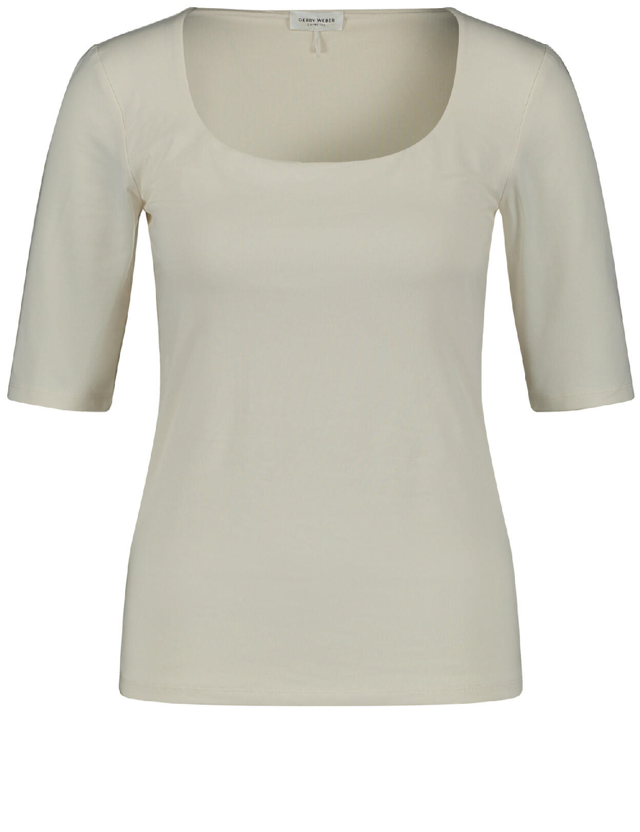 GERRY WEBER Collection - Halbarmshirt mit weitem Ausschnitt beige - Gr. - 40 von GERRY WEBER Collection