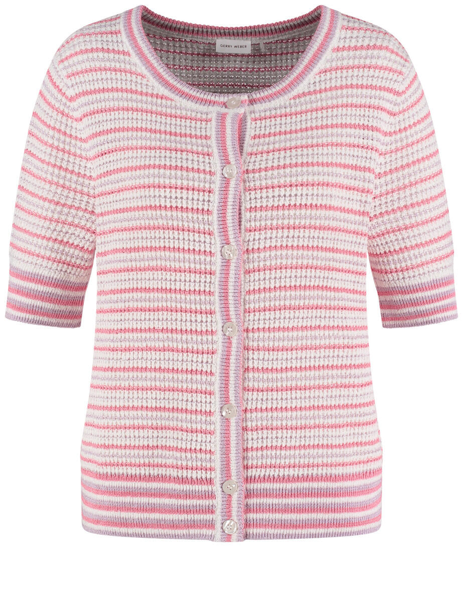 GERRY WEBER Collection - Jacke Strick beige/weiß - Gr. - 36 von GERRY WEBER Collection