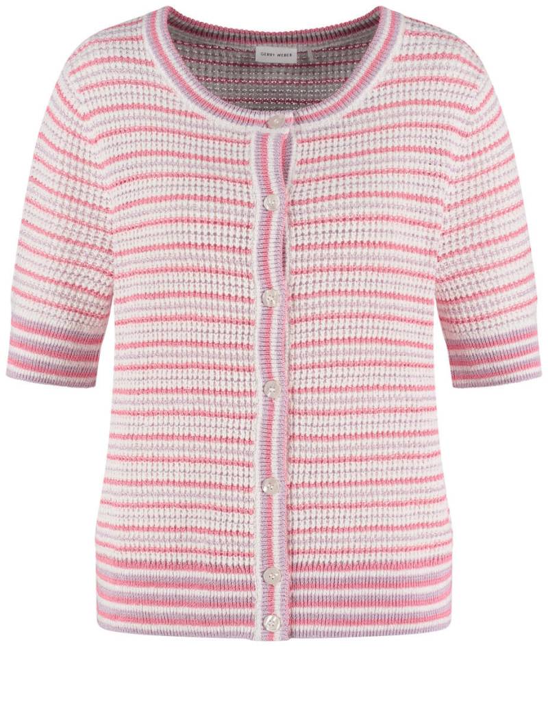 GERRY WEBER Collection - Jacke Strick beige/weiß - Gr. - 36 von GERRY WEBER Collection