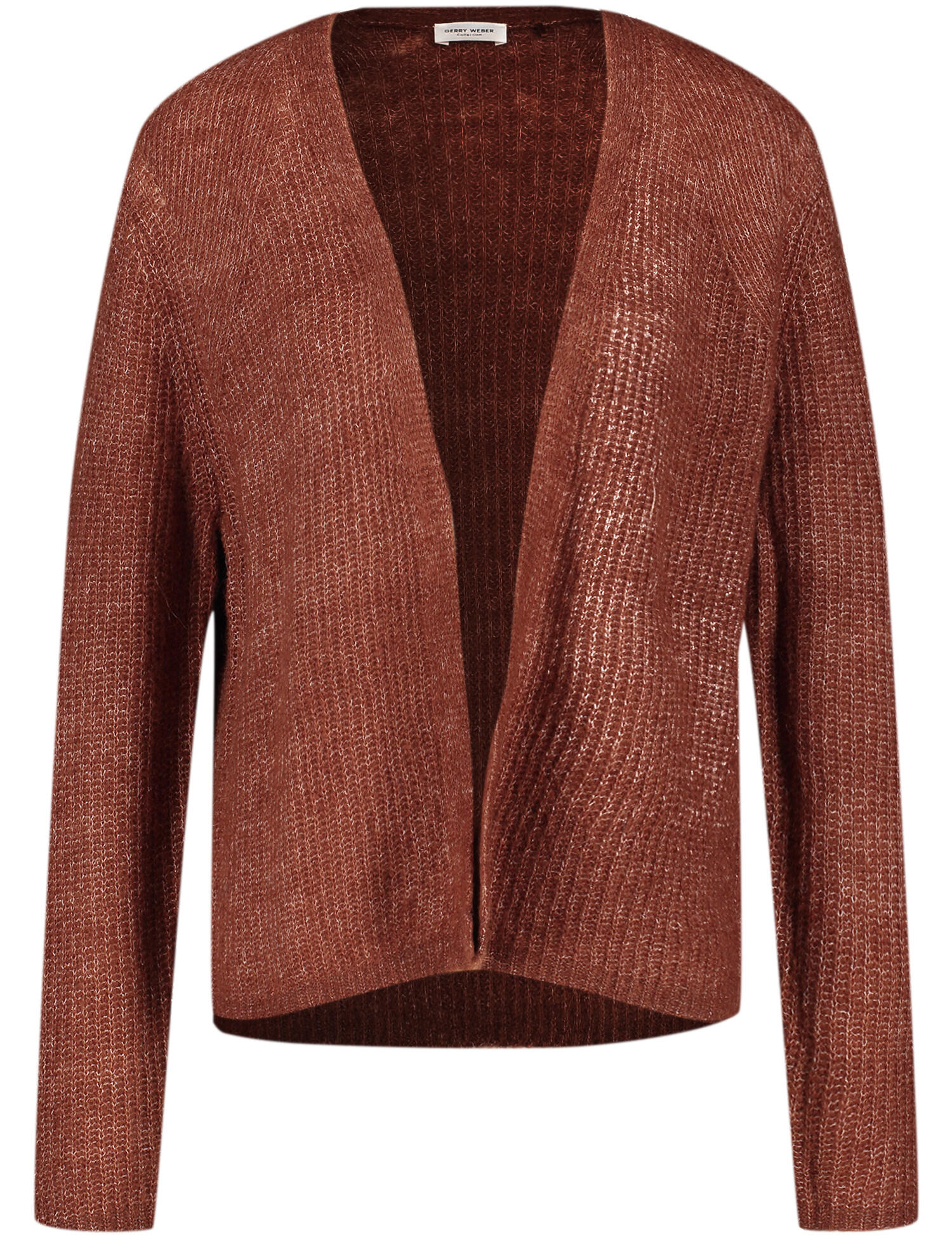 GERRY WEBER Collection - Jacke mit Rippstrick sienna melange - Gr. - 40 von GERRY WEBER Collection