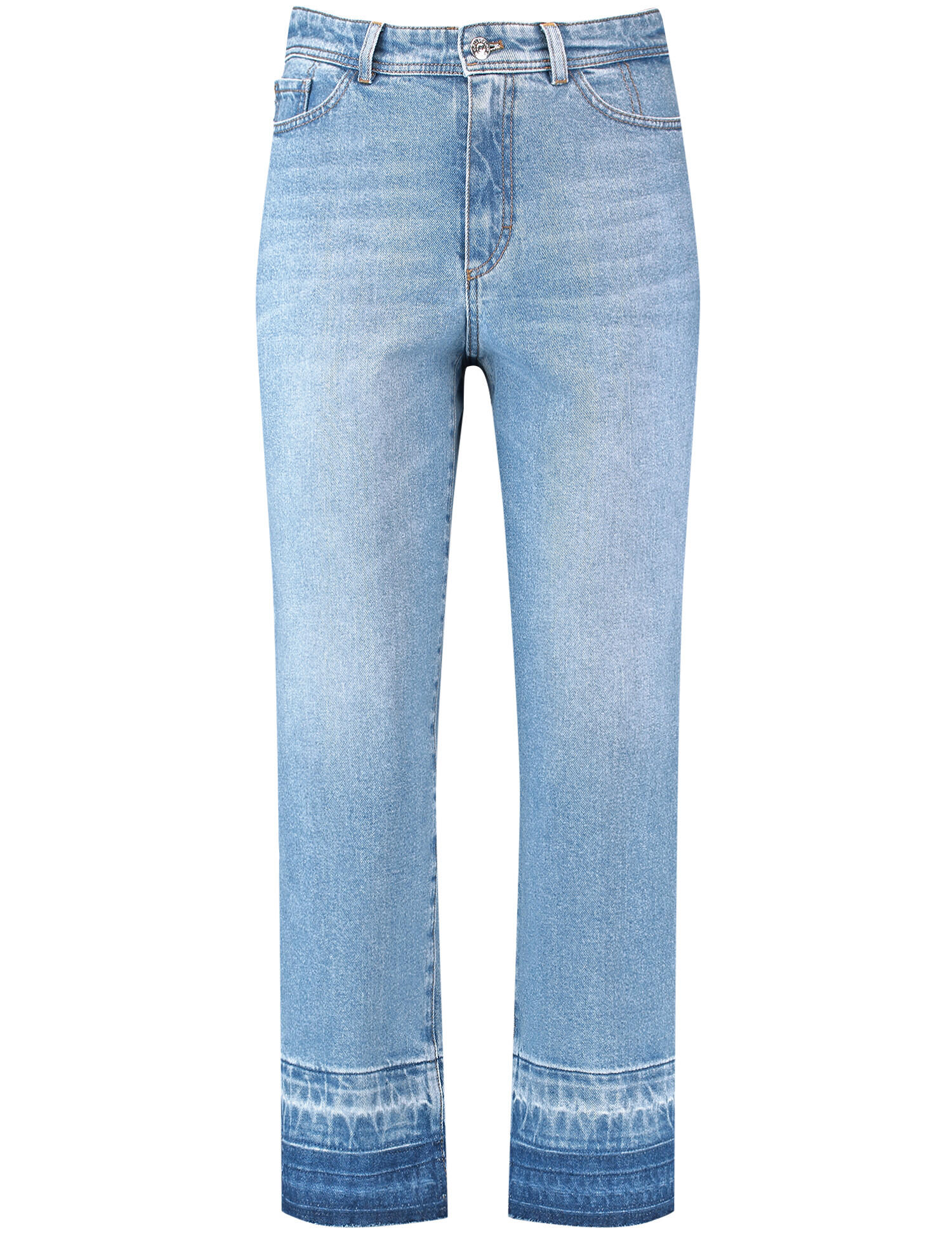 GERRY WEBER Collection - Jeans mit Used-Effekten am Saum blue denim - Gr. - 42 von GERRY WEBER Collection