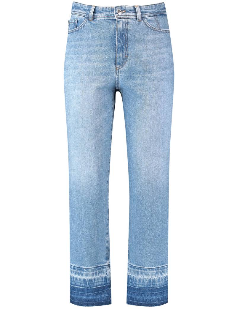 GERRY WEBER Collection - Jeans mit Used-Effekten am Saum blue denim - Gr. - 42 von GERRY WEBER Collection