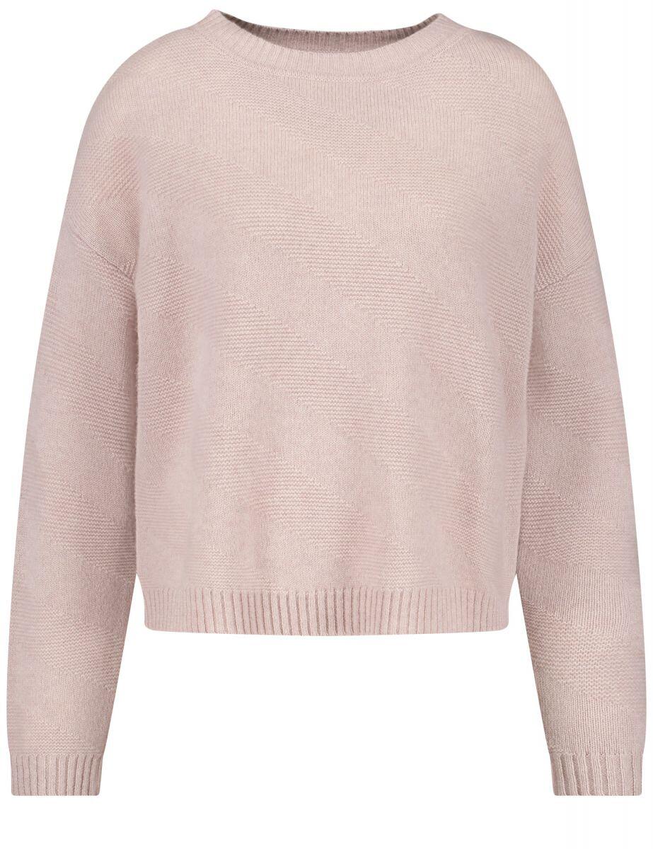 GERRY WEBER Collection - Kaschmirpullover mit Strukturstrick beige - Gr. - 40 von GERRY WEBER Collection