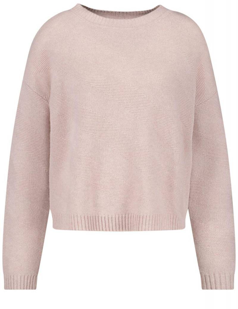 GERRY WEBER Collection - Kaschmirpullover mit Strukturstrick beige - Gr. - 40 von GERRY WEBER Collection